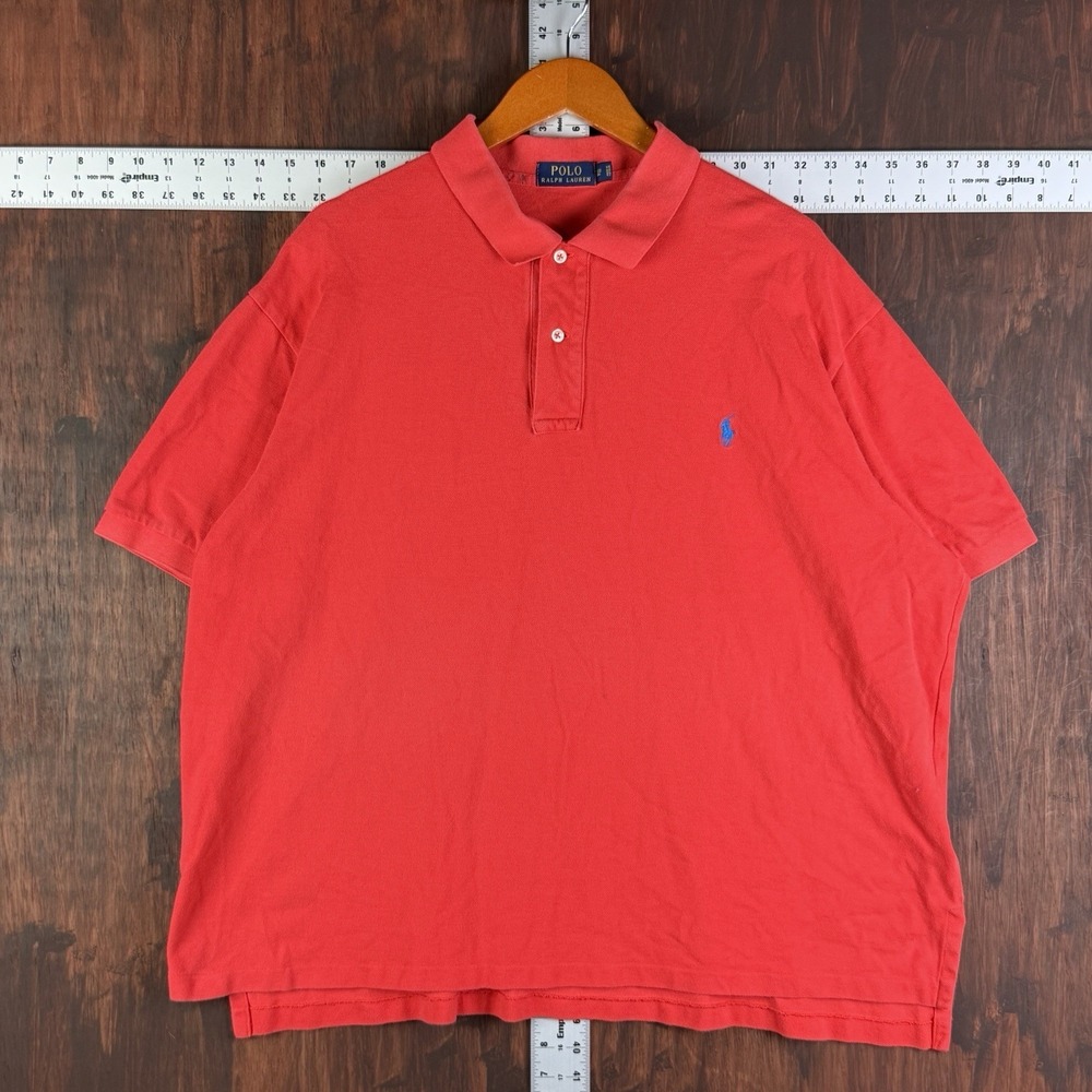 Polo Ralph Lauren Polo‎ Shirt Short Sleeve Classic Fit Logo Pony Red Mens 2XB